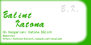 balint katona business card